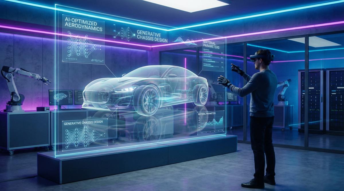 黄色仓库AI改装汽车视频